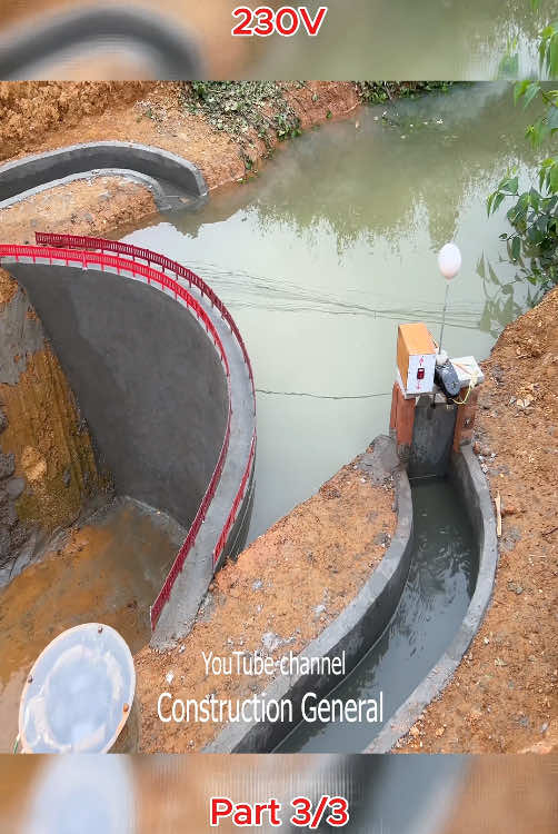 Unique Mini Hydroelectric Power 230V#dam #diyproject #DIY #construction #buil #hydroelectric 