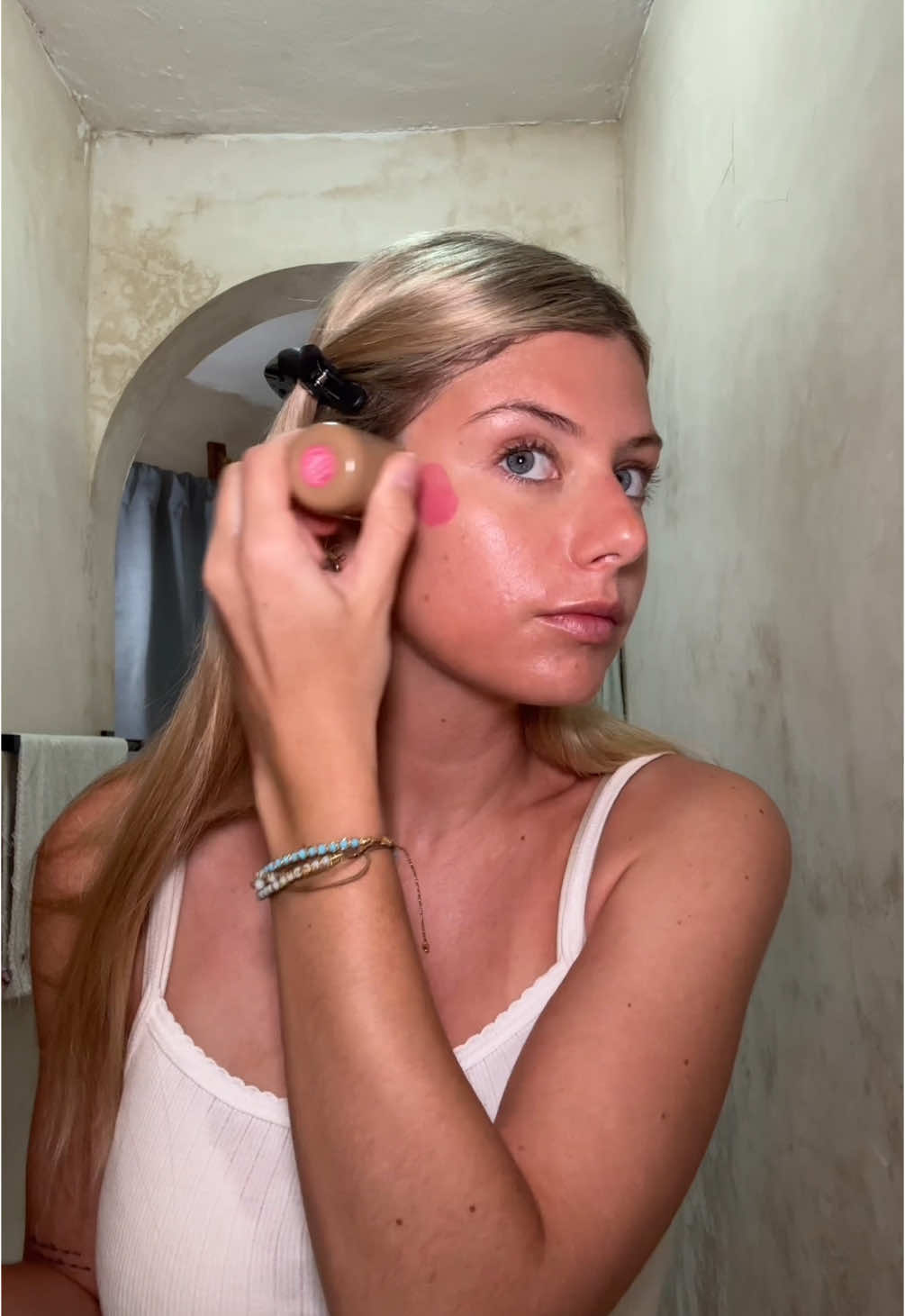 Evening makeup🫶🏼 Products used @lorealparisuk lumi glotion  @NARS Cosmetics concealer  @Charlotte Tilbury flawless finish powder  @milkmakeup contour stick  @rhode skin pocket blush  @Fenty Beauty diamond bomb highlighter  @Benefit Cosmetics brow gel  @Sweed Beauty mascara  @Gisou infused lip oil  @Stila Cosmetics @StilaUK setting spray  @Georgio Armani perfume 