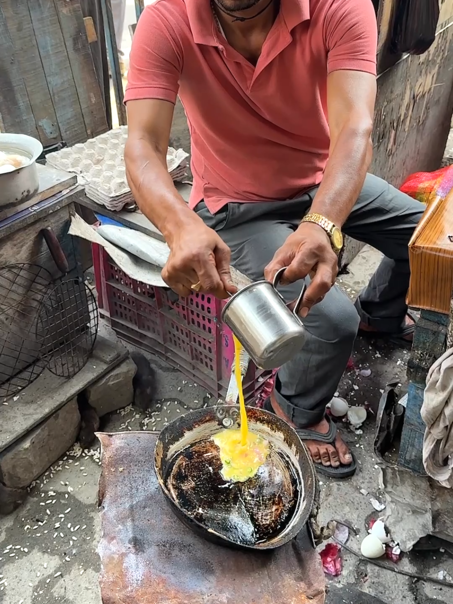 Incredible $0.40 Egg Toast in India… But Then Came the Rats! 📍Kolkata in India  #toast #indianfood