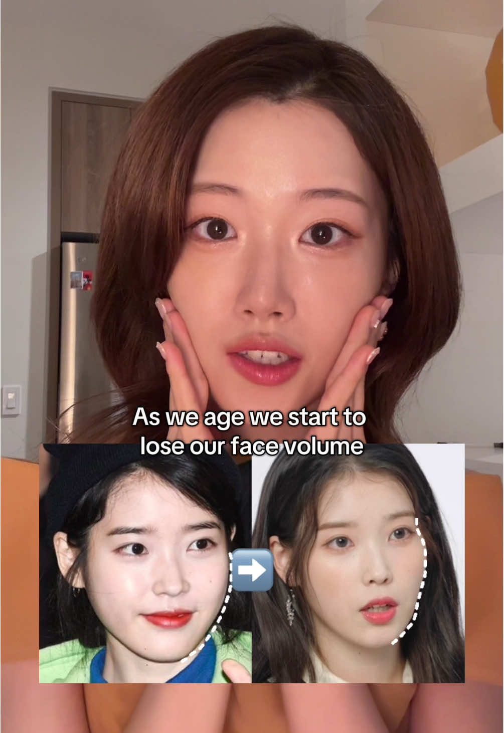 How to make your face look fuller and lifted (facial exercise) . . . #kbeauty #kbeautytips #koreanbeauty #antiaging #antiagingtips #wellaging #faceyoga #faceexercise #facevolume 