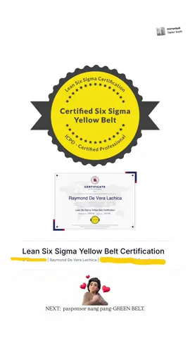 CSSYB | ✨🪬 #certifiedleansixsigmayellowbelt #fyp #fyppppppppppppppppppppppp #SelfImprovement #achievementunlocked #sixsigma 