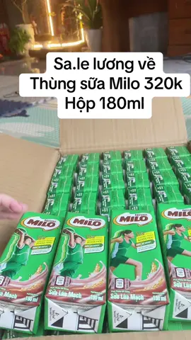 #320k Siêu sa.le lương về đặt ngay thùng sữa Milo. Lương chưa về shipper giao tới rồi. Quá nhanh kk #sua #suamilo #Milo #milk #mevabe #saleluongve #Love #viral #xh #xuhuong #deal #hotdeals 