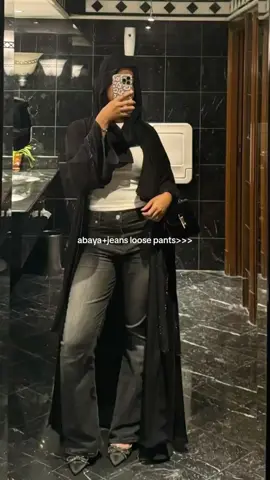 #abayajeans #jeansabaya #jeans #baggyjeans #dubay  #loosepants #abaya #outer #fyp 