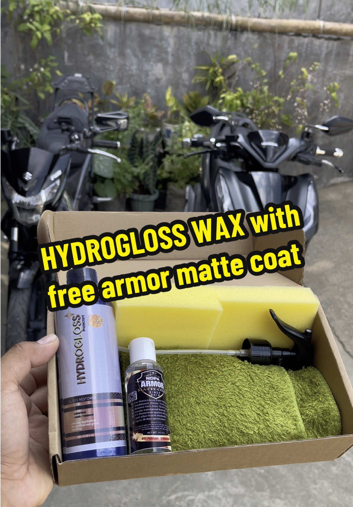 HYDROGLOSS WAX with free armor matte coat original, microfiber Cloth and sponge #hydroglosswax #ceramic #wax #armormattecoat 