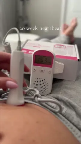 20 week heartbeat 🤍  Doppler linked in my Amazon storefront! #20weekspregnant #heartbeat #pregnant #pregnanttiktok #pregnancy 