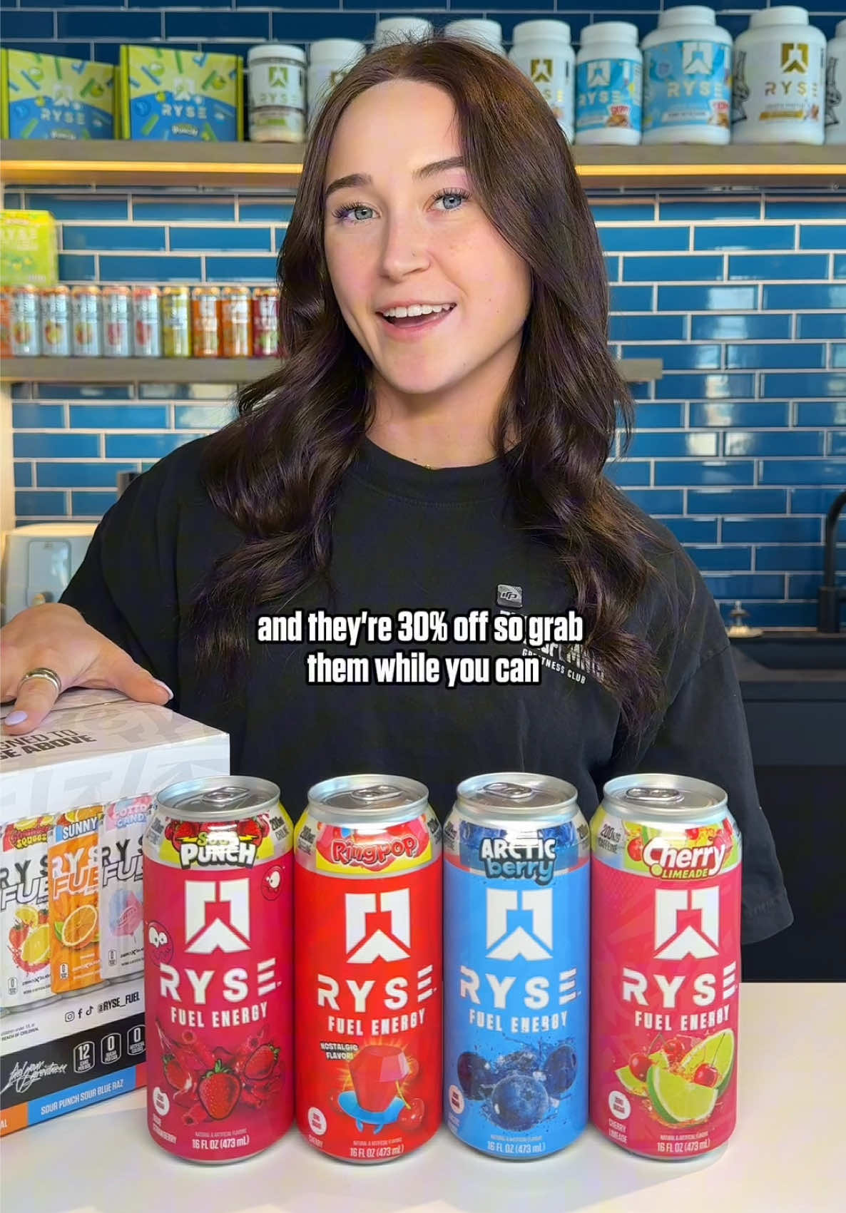 Try our NEW flavors while they’re 30% off 😮‍💨🔥 #sale #ttshop #rysesupps 