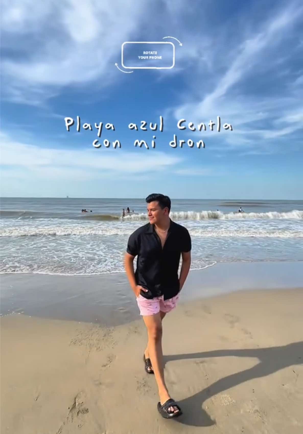 Tabasco también tiene playas increíbles… y sí, este es tu recordatorio para darte una escapada a Playa Azul.🌊🐚☀️🩵 #playa #centla #tabasco #drone #dron #beachvibes #nature 