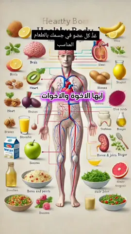 هل- تعلم- أن لكل- عضو- في- جسمك- طعامًا- يقوّيه- شاهد- هذا- الدليل- البسيط- للتغذية- المتوازنة- وابدأ- بخطوة- نحو- صحة- أفضل-#التغذية_الصحية #صحة_الجسم #نصائح_صحية #أسلوب_حياة #غذاء_وعافية #صحة #معلومات_طبية #فوائد_الغذاء 