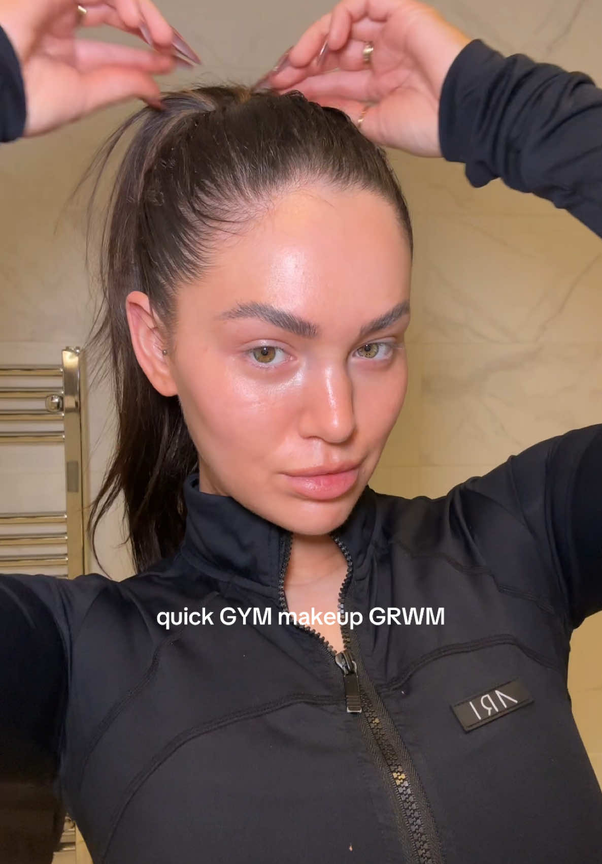 Quick GRWM for the gym #grwm #naturalmakeup 