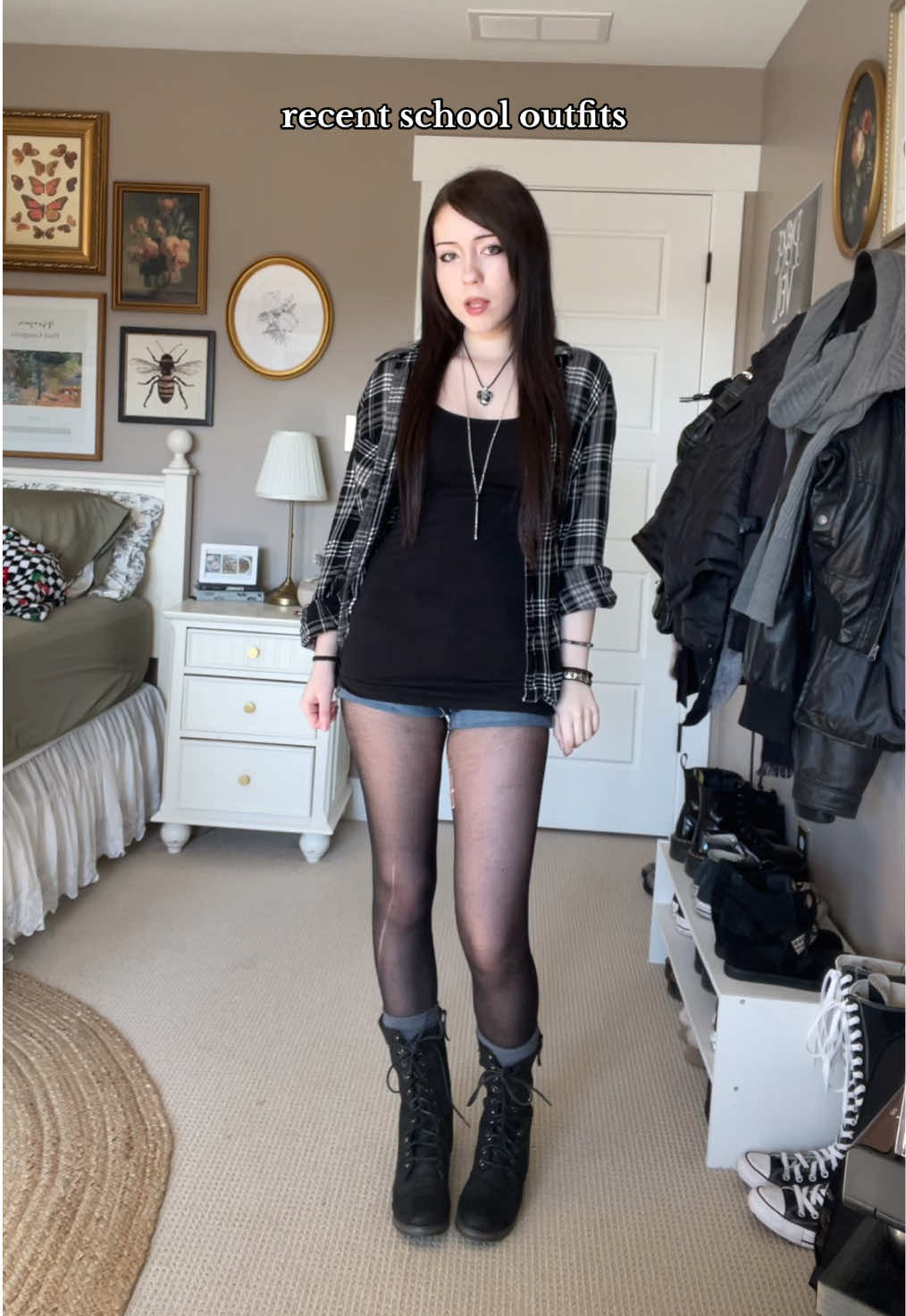 i hate how the lighting is different in every frame ugh! #schooloutfits #collegeoutfits #outfitideas #outfitinspo #outfits #falloutboy #piercetheveil #tumblroutfits #2014tumblr #pinterestoutfits #pinterestfashion #emo 