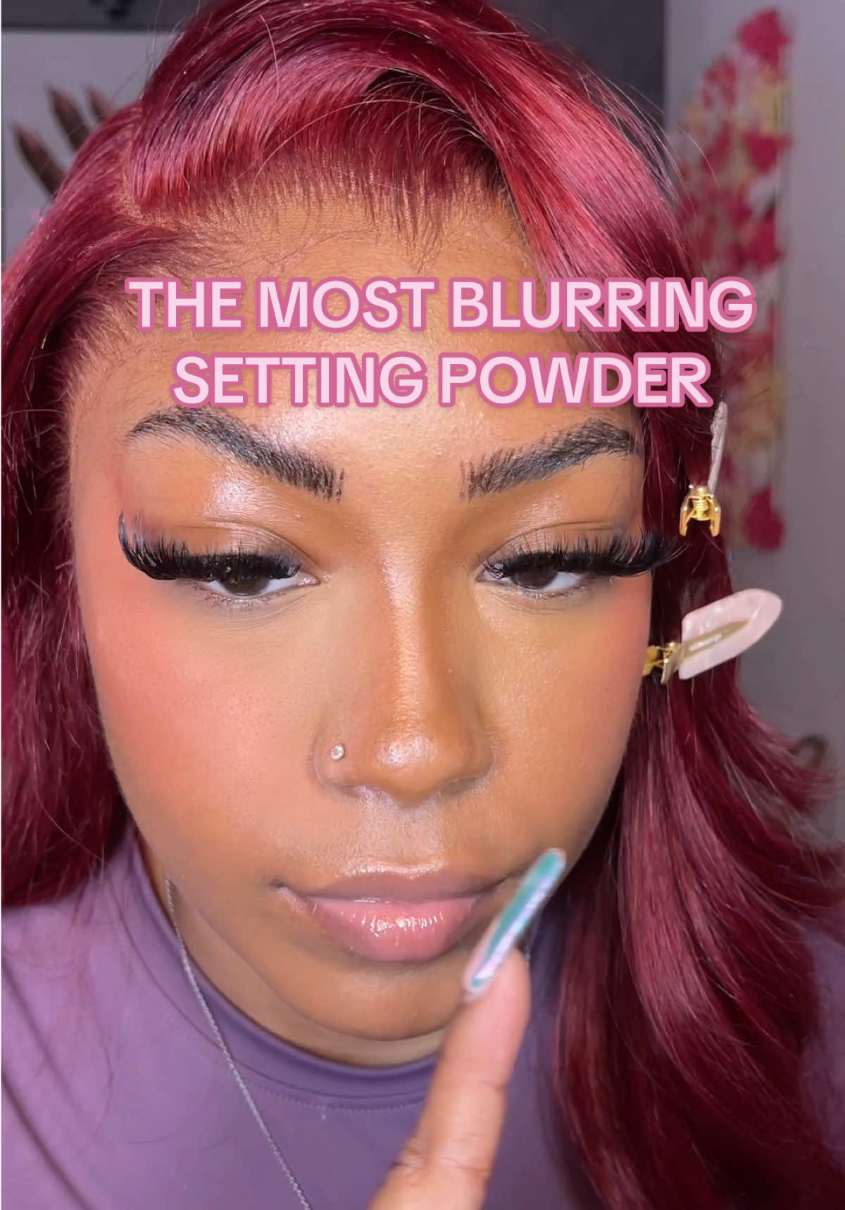 this powder & spray combo is a walking filter 😍 so good for my oily skin girls @carslan_us #settingpowder #settingspray #carslan #waterproofmakeup #filtermakeup #blurringpowder #makeuptok #makeupproducts #oilyskin #oilyskinmakeup 