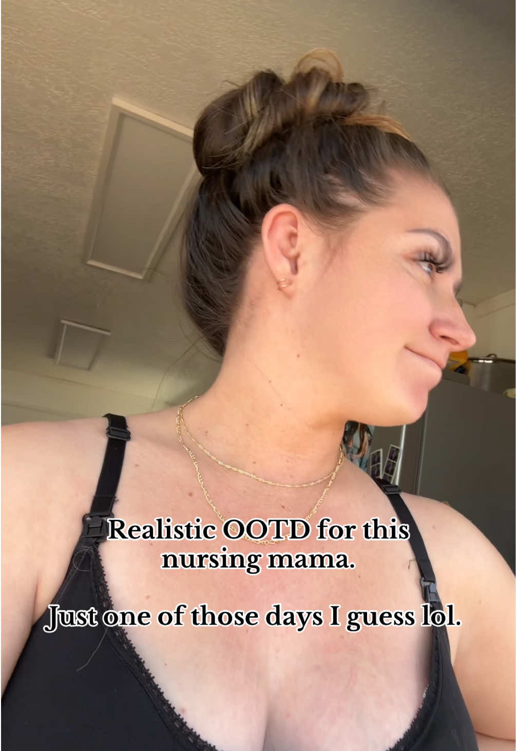 Anyone else have a cluster feeding 3 month old 🥴😮‍💨 It’s the milk stains for me.  #nursingmama #clusterfeeding #newmomlife #momhumor #momootd  #breastmilktok #postpartumlife 