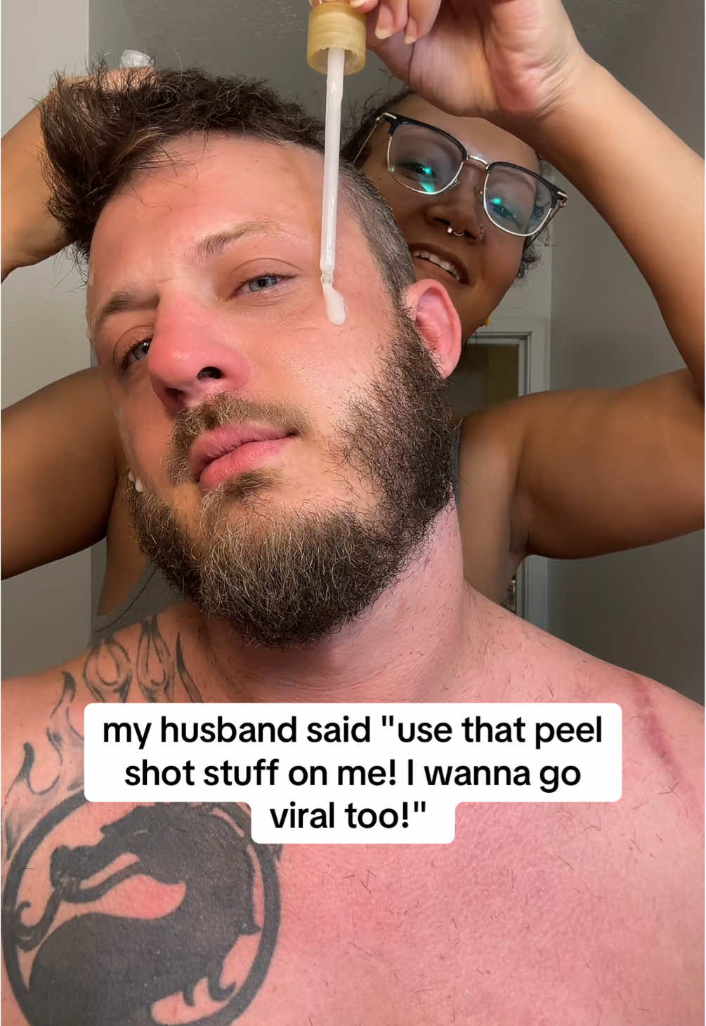 My husband wanted me to try the @Dr.Melaxin Peel Shot Duo on him this morning and he was SHOCKED at how smooth his face was #drmelaxinpeelshot #ricepeel #peelshotduo #springsale #springtok #TikTokSpringGlowUp #fyp #foryoupage #skincare @Mighty oak 