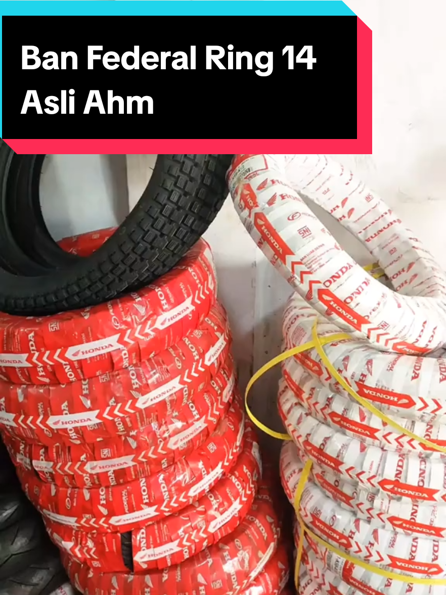 Ban Belakang Tubeless Motor Matic Ring 14 Federal Ahm Asli Honda  #fyp #bantubeless #banluar #motormatic #tubetype 