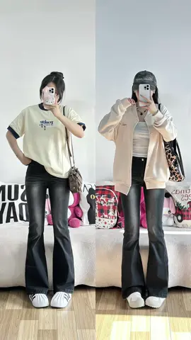 Phải gọi là quần jean loe quốc dân vì fom và màu lên dáng quá đẹppp🤍 #review #quanjeanloe #jeanloe #miaajean #quanjeanloecapcao #outfitideas #xuhuong #tiktokviral 