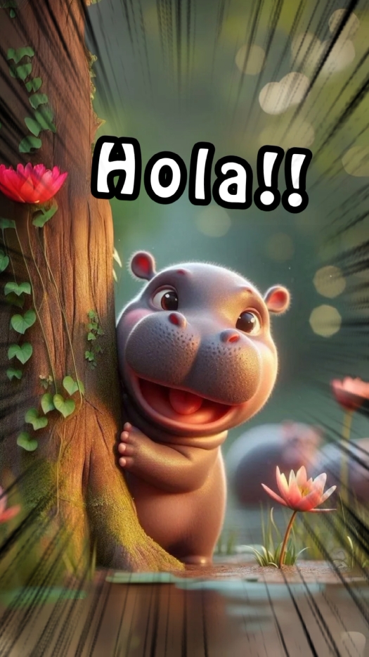 Hola!!! 🦛 #hola #hellotiktok #saludos #felizdia #buenosdias #hi #divertido #👋 #simpatico #divertido 