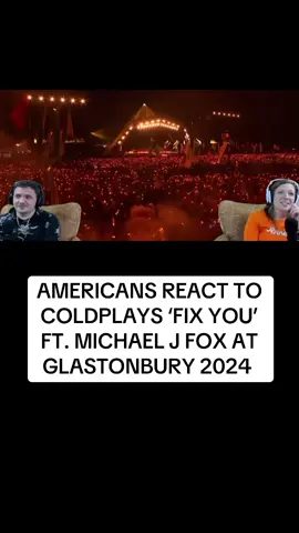 Clip From: RegenerationNationTV Americans react to Coldplay’s emotional ‘Fix You’ performance ft. Michael J. Fox at Glastonbury 2024—pure chills! ✨🎸😭 #Coldplay #FixYou #MichaelJFox #Glastonbury2024 #MusicMagic #Emotional #LiveMusic #ViralMoments #Legendary #MustWatch