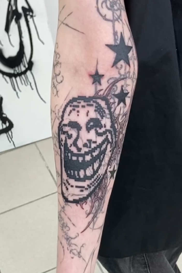 necro trollface 🤭 #tattoo 