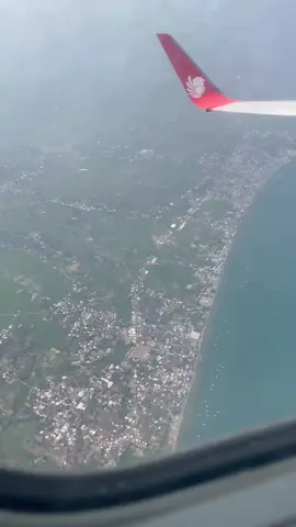 Suasana kota makassar diatas pesawat lion air sangat indah#lion grup#lion air#view kota makassar