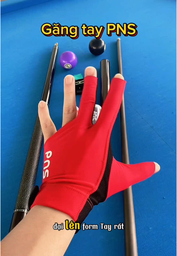 Găng tay bida hở 3 ngón PNS, lên form đẹp, sang #billiards #bida #xuhuong #trending #tiktokviral #găngtaybida #duongquochoang 