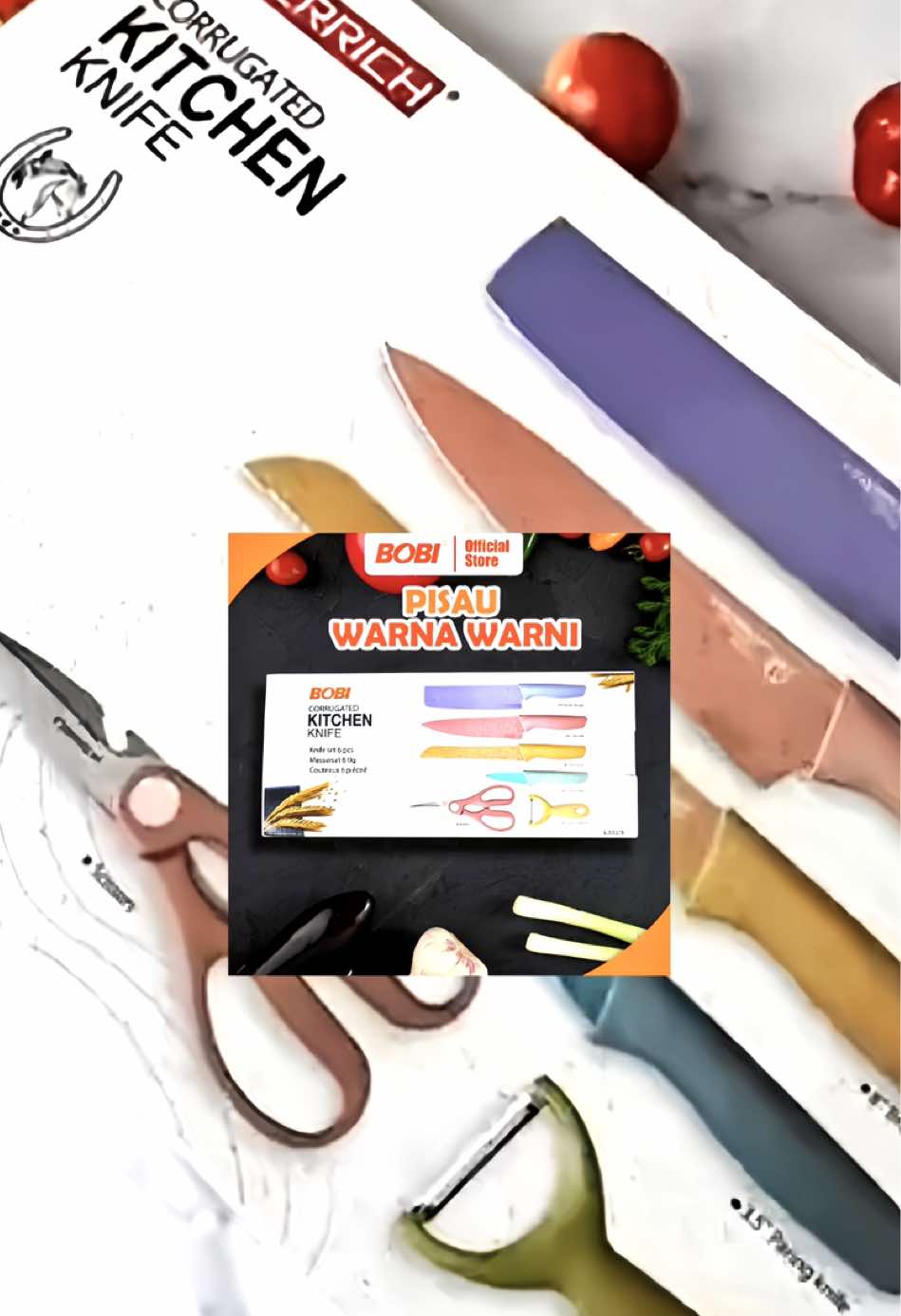 Pisau Dapur Set 6in1 Lengkap #pisaudapur #1setpisaudapurlengkap #pisaudapur1setmurah #fyp 