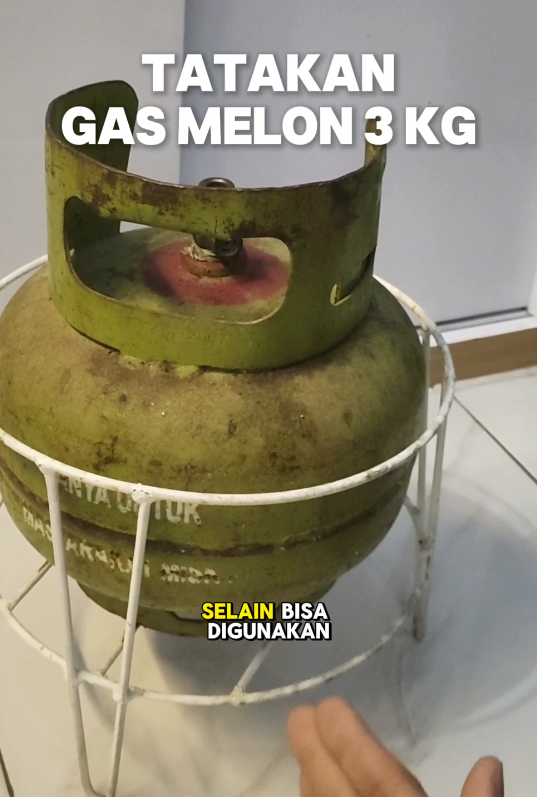 tatakan gas melon 3 kg bahan terbuat dari besi dilengkapi cat anti karat, harganya gak sampe 30 ribu #tatakangas #tatakangas3kg #tatakangaselpiji #tatakangalon #tatakangalonair 