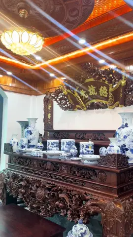 Bộ đồ thờ Men Lam Vẽ Tay Kỹ Cao Cấp Bát Tràng cho ban thờ kích thước  1m97 đến 2m2 #gombattrang #menlam #banthogiatien #dothocung #dothobattrang #dothodep #dothominhthanh #xuhuongtiktok2025 #lenxuhuong 