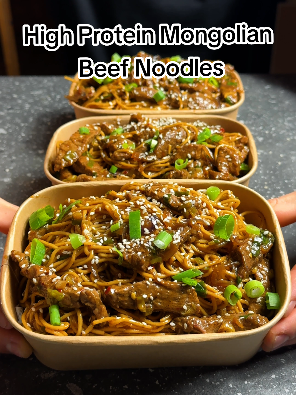 Ultimate Noodles Meal Prep🔥 This high in protein noodle meal is the perfect option if you're willing to eat healthy and tasty while getting all your macros and if you need to save some time as it's perfect for meal prep!😍 These Mongolian beef noodles are a fantastic combination where the tender beef complements the noodles perfectly✨ It's bursting in flavour, you NEED TO try it🍜 Calories : 471 Protein : 48g Carbs : 48g Fat : 9g Thanks for your support, hope you enjoy❤️ You can find the full recipe with all the ingredients and steps of the recipe in my Meal Prep cookbook, link in bio📝 #noodles #delicious #food #beef  #tasty #mealprep #fyp 