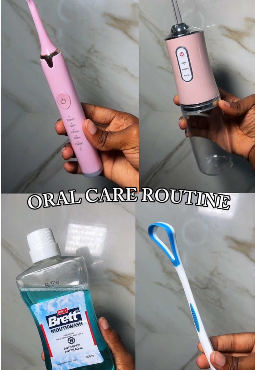 Upgrade your oral hygiene with these dental products💕💕 All products from AliExpress   #dentalcare #dentalhygiene #oralhygiene #oralcare #electrictoothbrush #waterflosser #waterflossing #euthymol #dentalroutine #euthymoltoothpaste  #oralhygiene #teethcare #teethcleaning #electricwaterflosser #tonguescrapper 