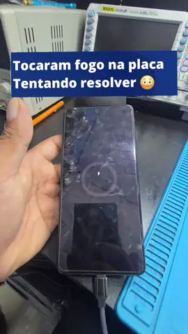 O celular dele não estava carregando por problema de placa minha mágica foi  soldar um circuito novo pra voltar a funcionar a todo vapor 🚀 #celular #consertodecelular #samsung #m52 