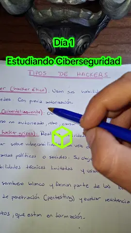 Día 1 estudiando Ciberseguridad. En este video hablamos sobre los tipos de hacker que hay; su clasificación. #hacker #pentesting #ciberseguridad #estudio #ethicalhacking