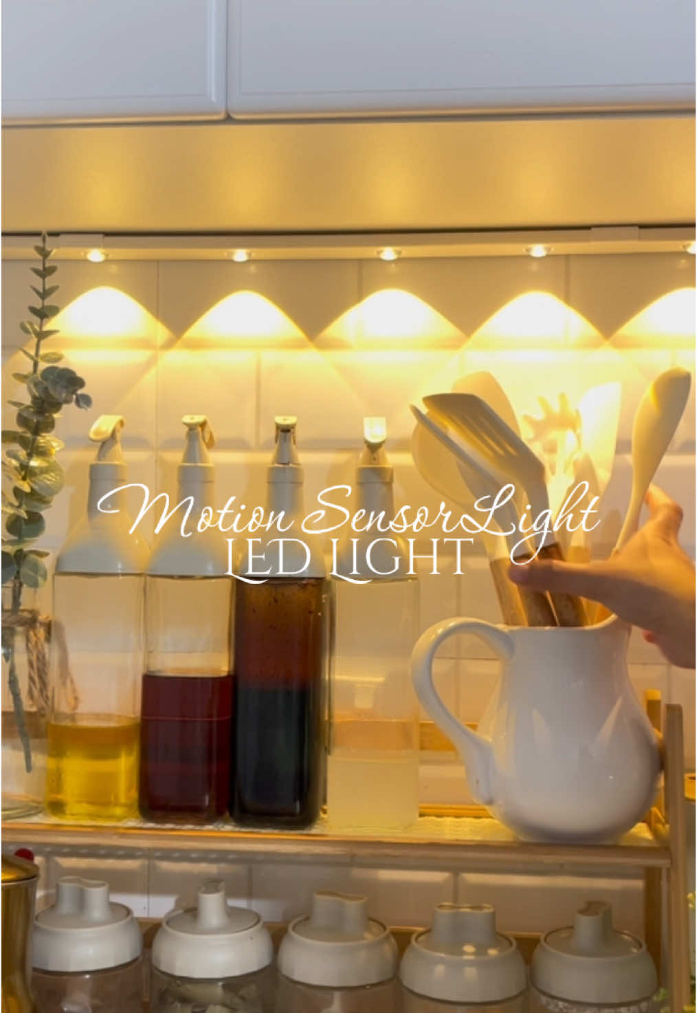 My almost a year LED MOTION SENSOR LIGHT is so affordable, durable and aesthetic. ✨ #led #ledlight #motionsensorlight #sensorlight #kitchenlight 