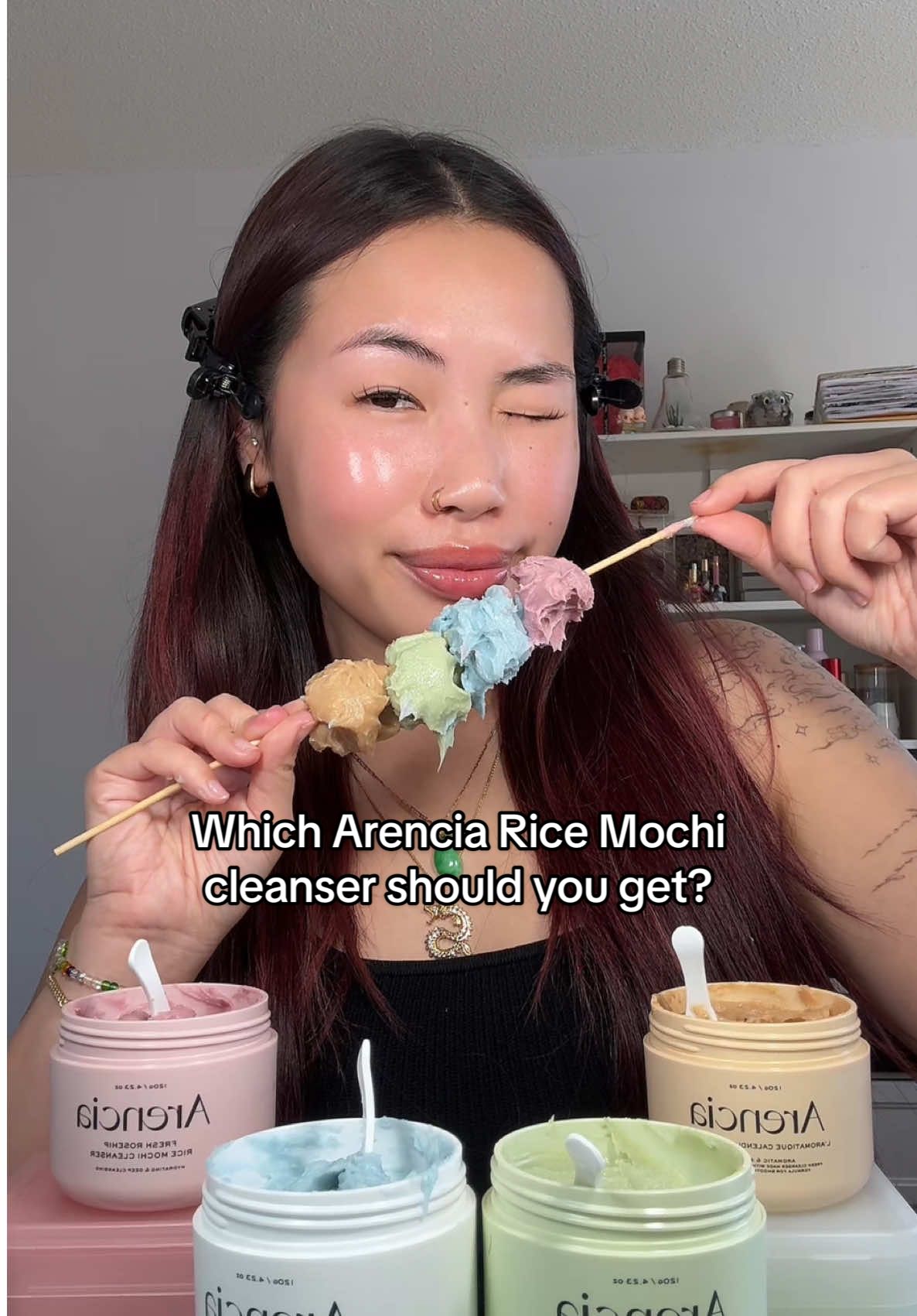 @Arencia literally has a cleanser for everything 💚🩷🩵💛 #Arencia #RiceMochiCleanser #MochiCleanser #kbeauty #skincare #amazon #whichcleanser #koreanskincarereccomendations #glassskin #arenciapartner 