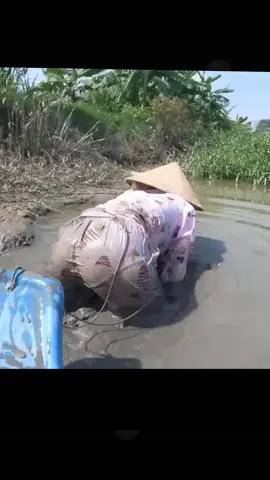Beautiful girl catching fish