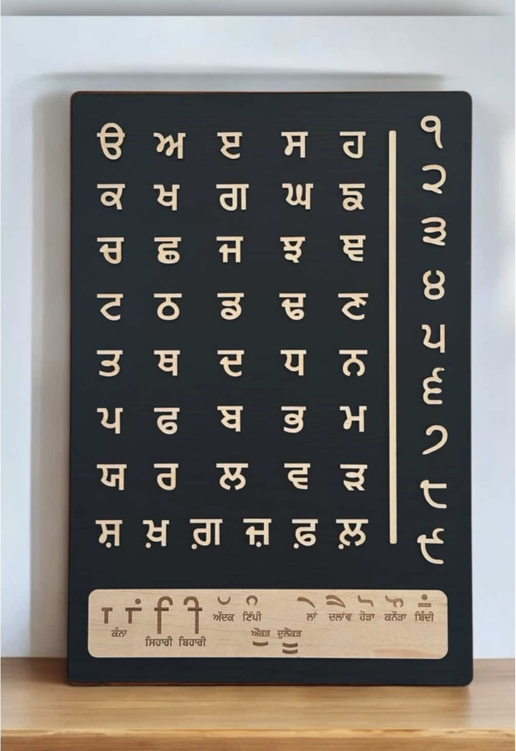 Gurmukhi Frame, size 400x600mm Worldwide shipping available  Orders: www.nanakartwork.com #nanakcustomartwork #blessed #gurmukhi #homedecor #punjabi #decor #gift #punjabihouse 