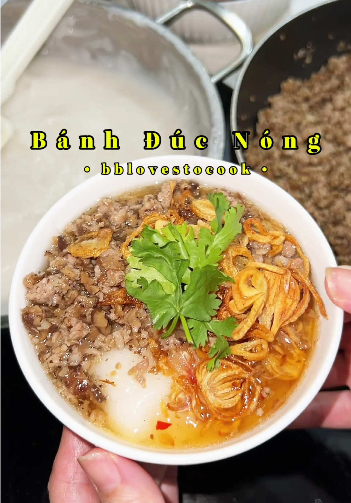 Làm BÁNH ĐÚC NÓNG từ cơm nguội đơn giản mà ngon hổng kém gì ngoài hàng nhaaa #bblovestocook #xuhuong #AnCungTiktok #LearnOnTikTok #foryou #foryoupage #fyp 