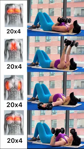 Top 4 best Chest exercises with dumbbell Do these 4 exercises for a strong chest Chest press,  Close grip, Chest press, Chest fly, DB pullover - 20x4 reps #foryou #fyp #foryoupagе #dianaalexandrova #chest #chestworkout #upperbody #upperbodyworkout #workoutathome #fitnesshome #fitnessathome #fitnessjourney 