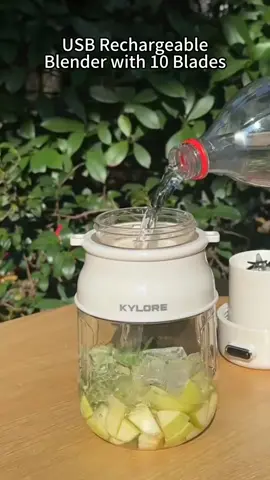 #KYLORE 270z/800ml Portable Juicer Blender, USB Rechargeable Blender with 10 Blades, for Smoothies Liquid Diet, Household BPA FREE Kitchen Appliances for Home Office UseTravel Use #Back to School Supplies #Juicer Machine #Food Processor