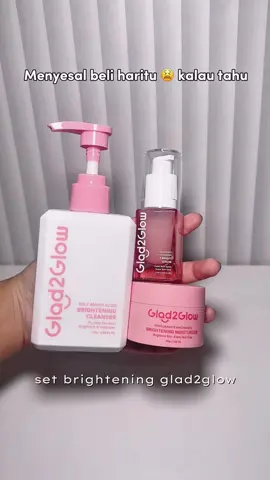 set brightening glad2glow ni tak sangka rupanya mmg best berbaloi la grab #glad2glow #glad2glowmy #g2g #brighteningset #glad2glowbrightening #viral #mencerahkan #skincare #murah #fyp #foryou 