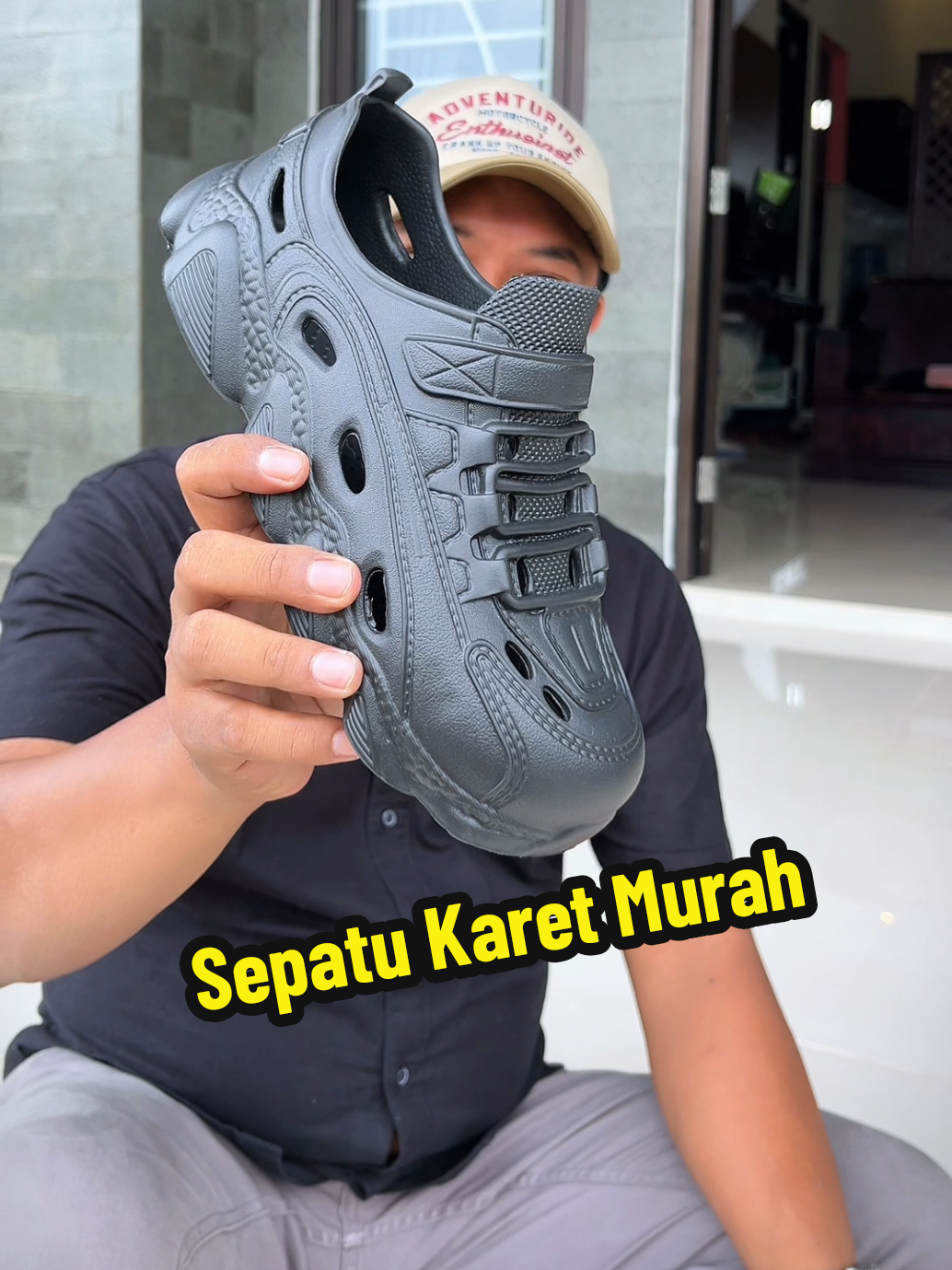 Sepatu Karet Murah #sepatukaret #sandalkaret #sepatuhitam 