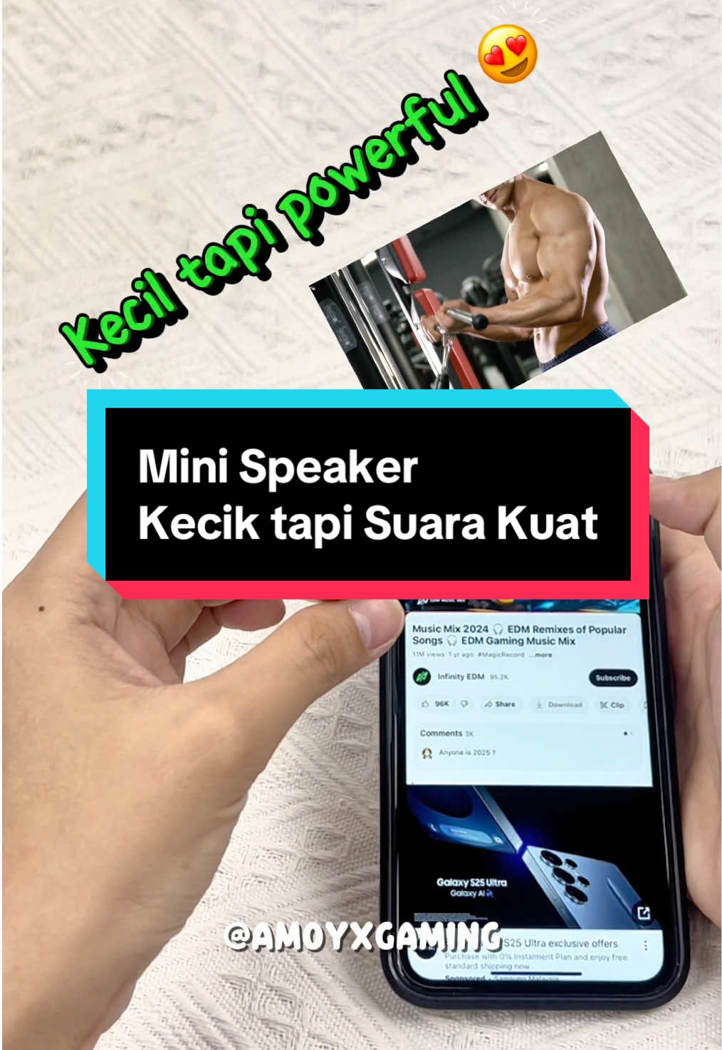Tak sangka speaker size kecik tapi suara kuat😳 Kalau nak cari mini speaker yang senang bawa boleh ambil speaker ni❤️  #minispeaker #bluetoothspeaker #speaker #wirelessspeaker #fyp #lagu #fyp #tiktok 