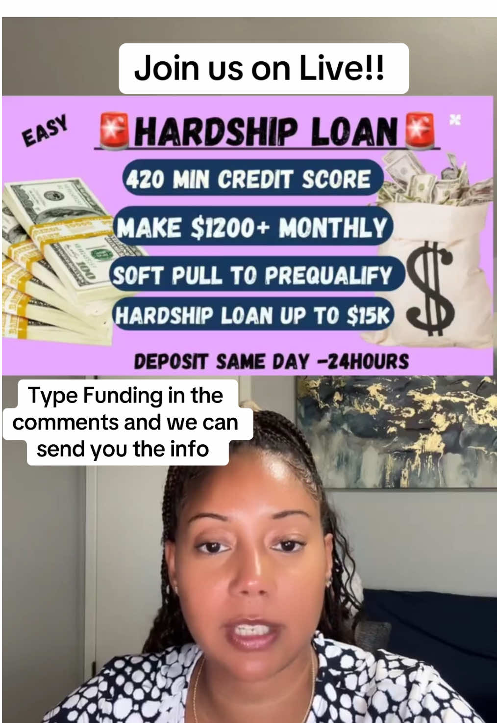 COMMENT OR DM FUNDING and I’ll send you the information to apply! We are getting tons of approvals—join us on LIVE and see for yourself! ⏳💰 Receive your funds within 24 hours with a super simple process: ✅ Application takes just 2-3 minutes ✅ Select ‘Other’ as your reason ✅ Secure site—income verification required ✅ Instant decision—see your rate, term & lender upfront ✅ No impact on your credit unless you accept the offer If you don’t like the offer, you can walk away with no effect on your credit. If you accept, it becomes a hard pull. Let me know when you’re approved & share this with someone who needs it!  #LIVEhighlights #TikTokLIVE #LIVE #fyp 