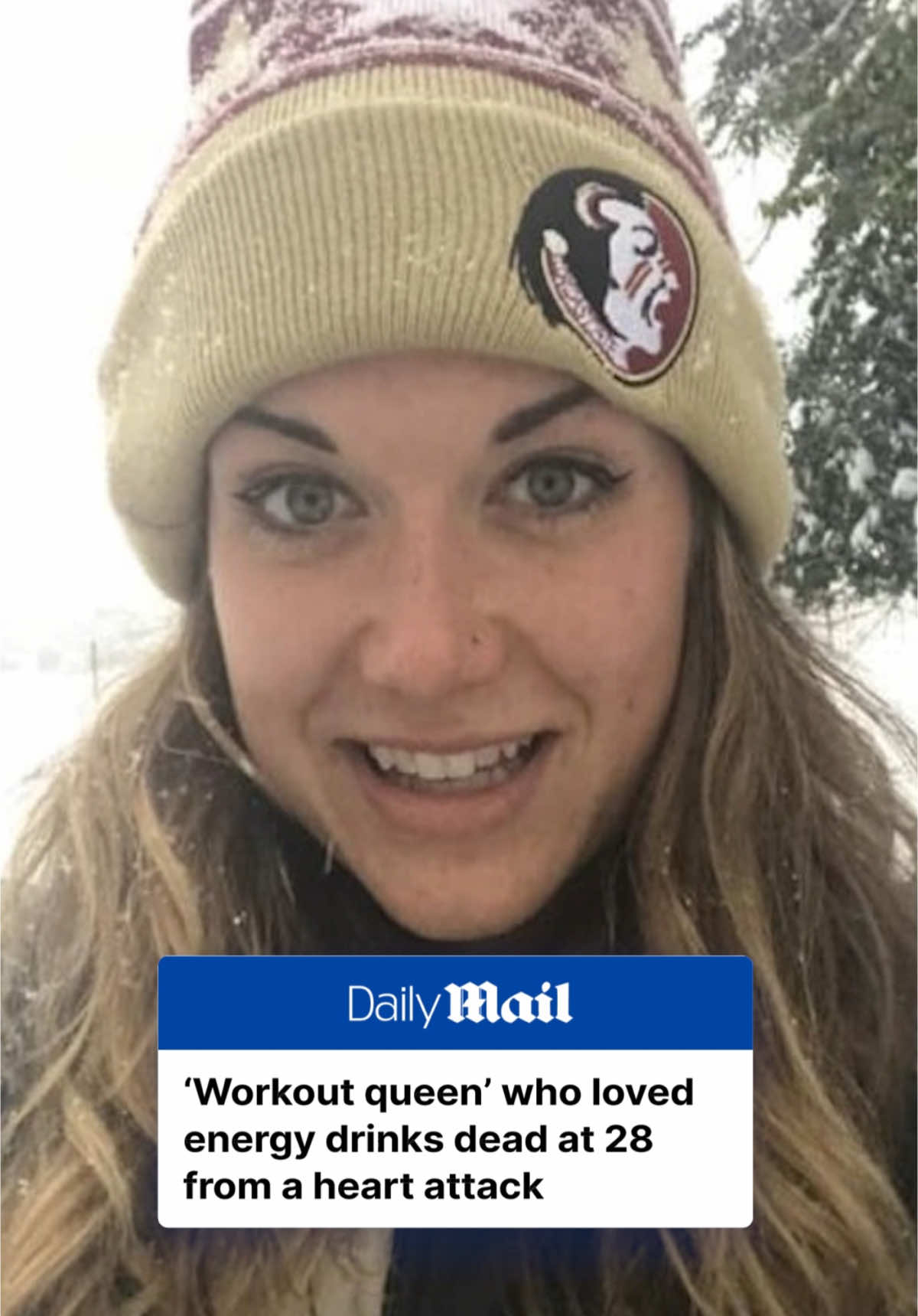 A distraught mother has warned of the dangers of energy drinks after her 'super healthy' 28-year-old daughter died of a heart attack. Katie Donnell of Florida took a caffeine supplement, followed by up to three energy drinks a day as well as the occasional coffee, in order to fuel her workouts. The teacher was 'rarely' seen without an energy drink in her hands, and would buy a four-pack every two to three days, according to her boyfriend. In August 2021, while out with friends, she suddenly fell unconscious, her eyes 'rolling into the back of her head.' Her mother said, 'She was left for 10 days in a medically induced coma but she never woke up. Whenever she tried to wake up she was having seizures. Then her body started to fail.' After an anxious bedside vigil, the family decided to switch off Donnell's life support machine. Read the full story on DailyMail.com. Link in bio. 📷 Kennedy News and Media  #news #florida #energydrink #rip 