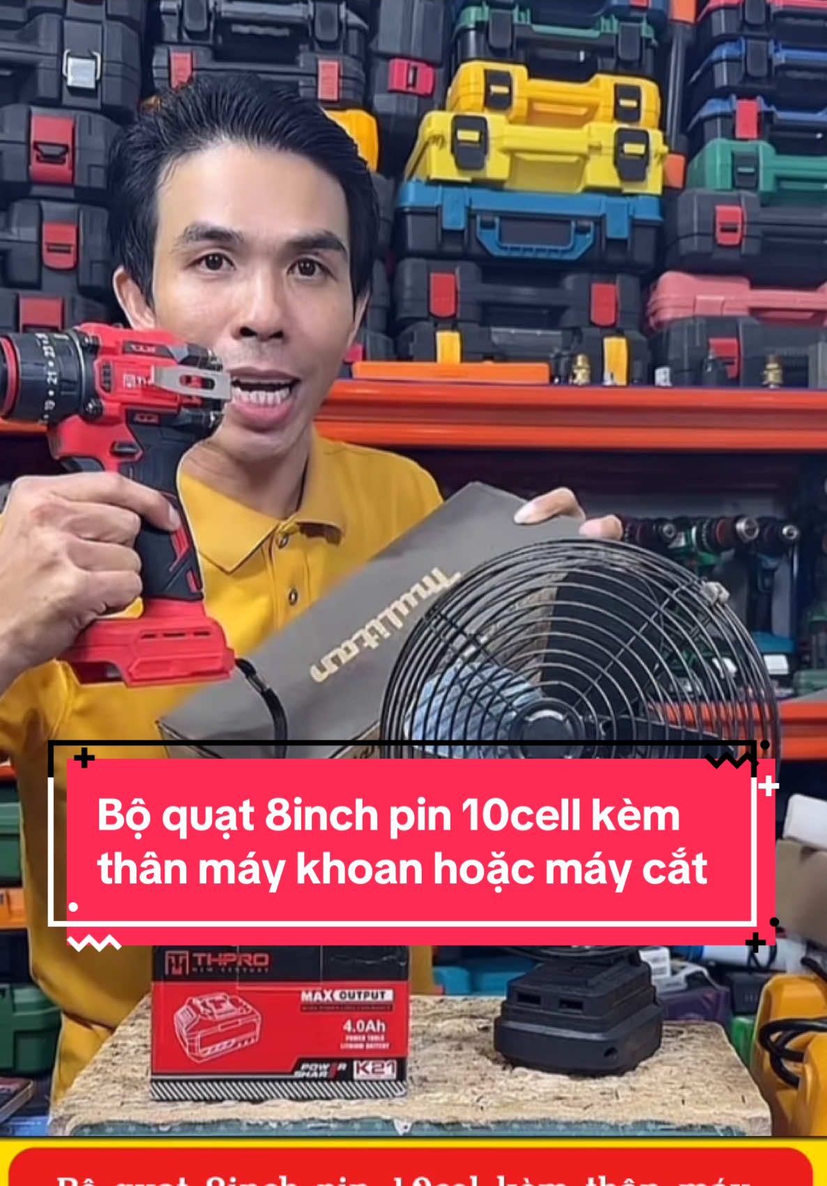 Bộ quạt 8inch pin 10cell kèm thân máy khoan hoặc kèm thân máy cắt giá tốt #quatpin #quat8inch #quattichdien #quattichdienpintrau #maykhoanpin #khoanpin #maymai #maymaigoc #maycat #maycatcamtay #quocdung #xuhuong #LearnOnTikTok #giare #sanphamtot 