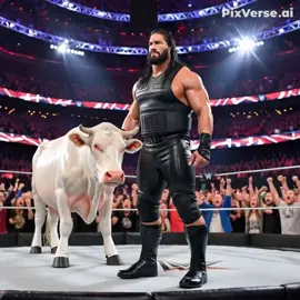 Roman reigns vs The White cow #WWE #wwefan #wwefan 