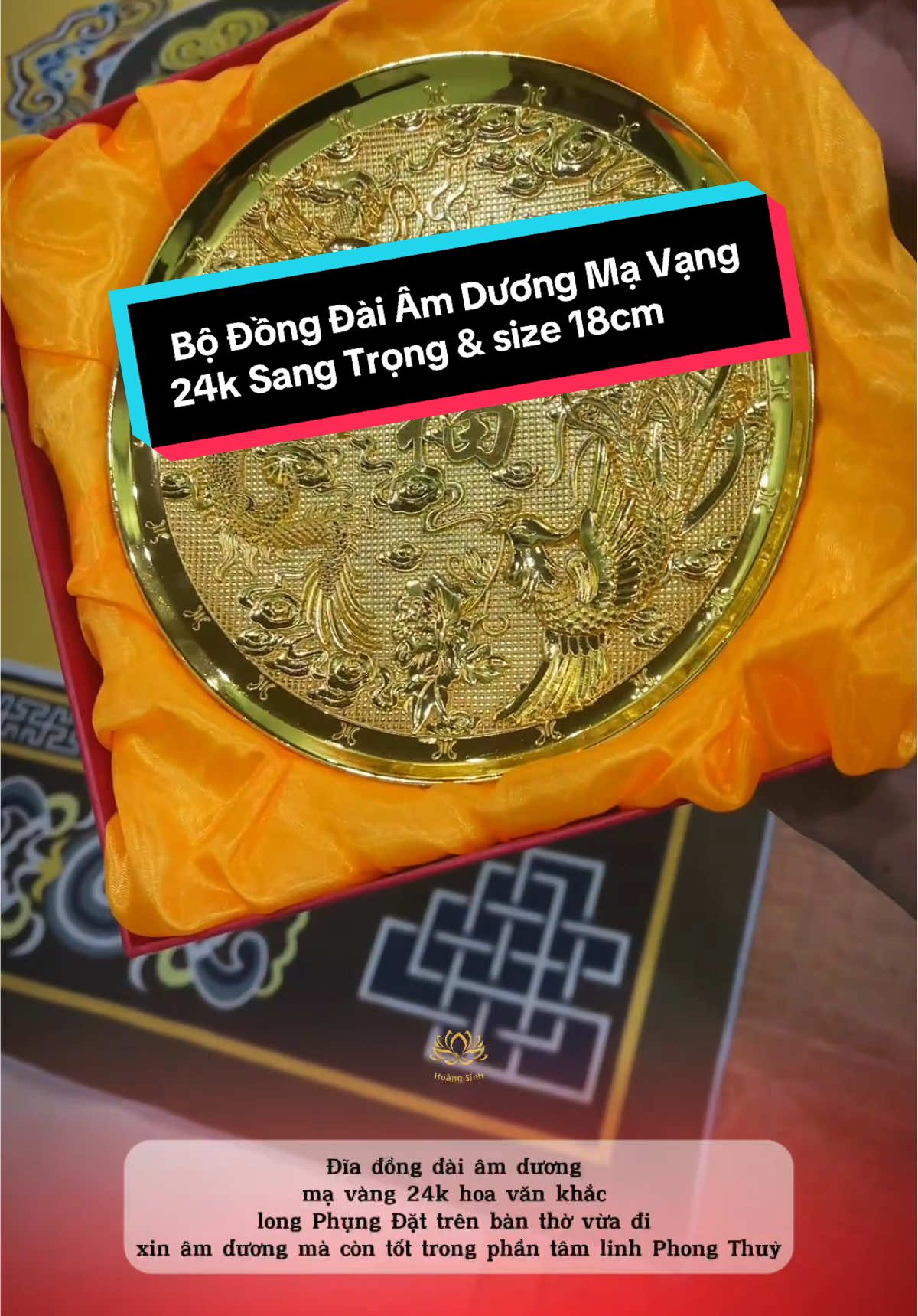 Bộ Đồng Đài Âm Dương Mạ Vạng 24k Sang Trọng & size 18cm  #hoangsinh #netdeptamlinh #tamlinhphongthuy #dothophongthuy #tinnguongthomauvietnam #xuhuong 