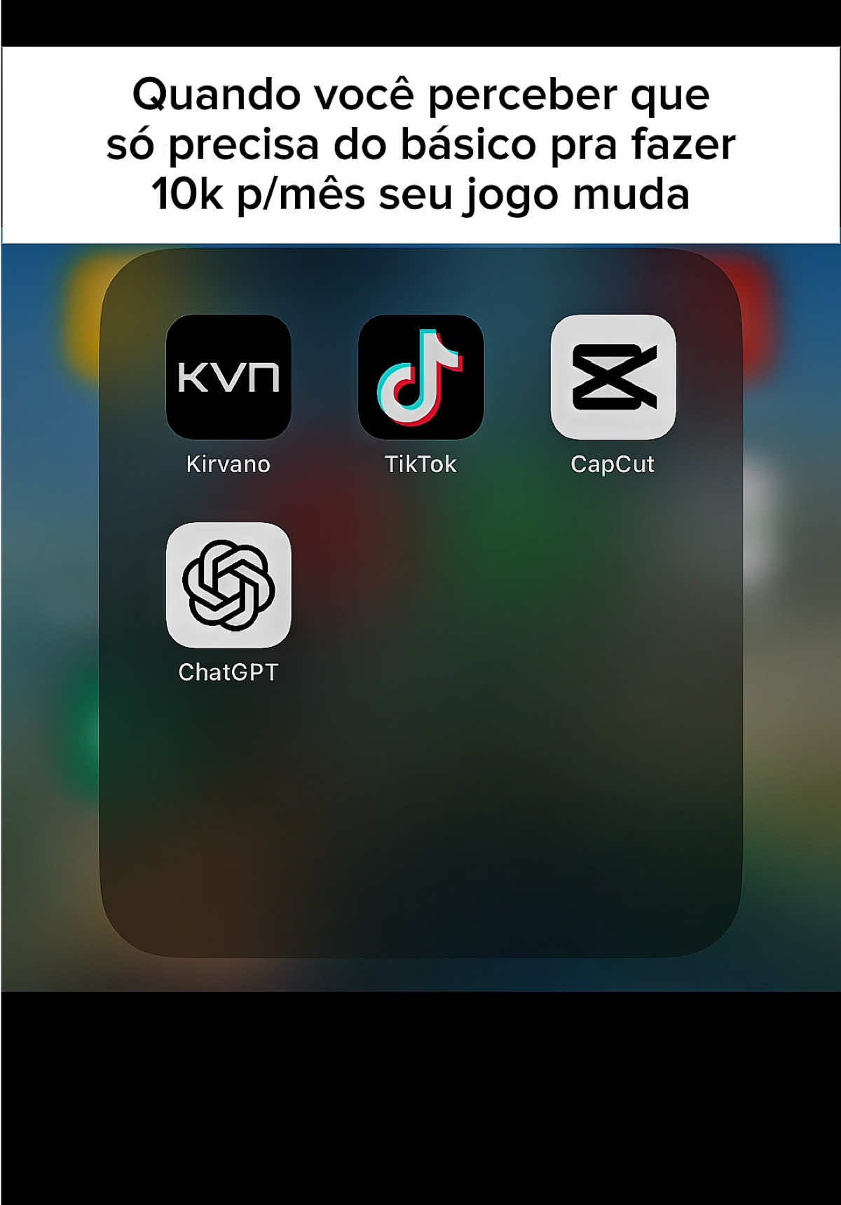 Como? Só precisa desses 4, olha minha bi0👀 #trafegoorganico #marketingdigital #kirvano #perfildark #chatgpt #empreendedorismo 