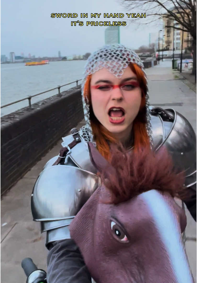just taking my noble steed out for a ride… 🐴 KNIGHT SHIFT OUT NOW #newmusic #popmusic #fantasy #BookTok #dnd #larp #knight