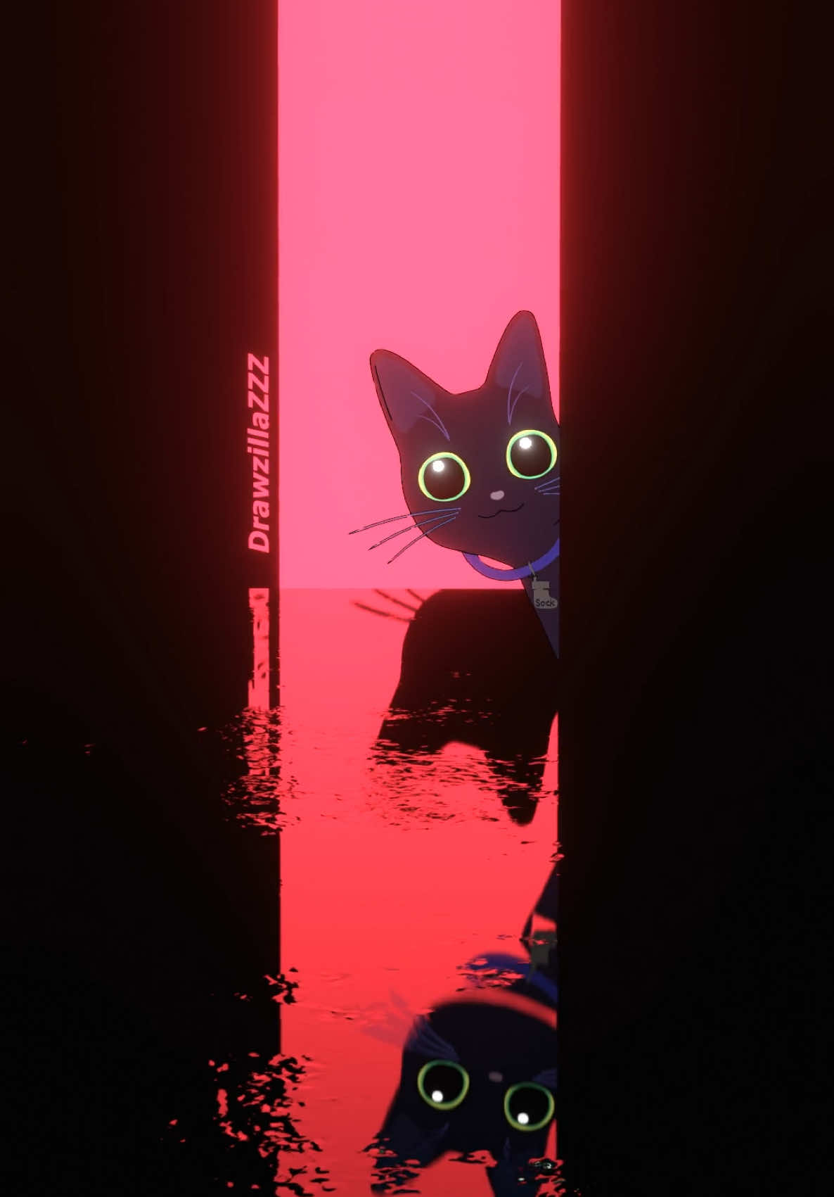 Somebody's watching me👁️👁️It's my anxiety #animation #cat #anxiety 
