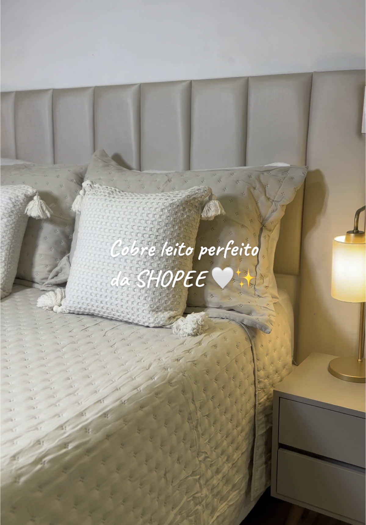 Kit cobre leito perfeito na Shopee 😍 #cobreleito #quartocasal #colcha #roupadecama #camaposta #enxoval #achadinhosshopee #achadinhos #comprinhas #fy #fyp #foryoupage 